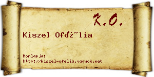 Kiszel Ofélia névjegykártya